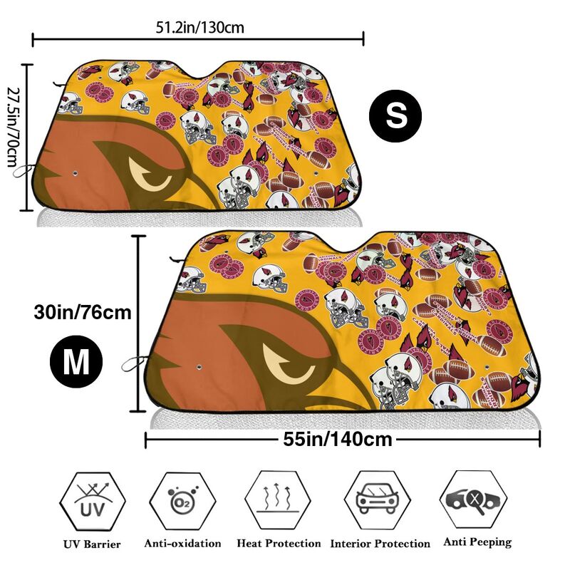 Arizona Cardinals Print multiple sizes car windshield sunshade panel car windshield sunshade cover