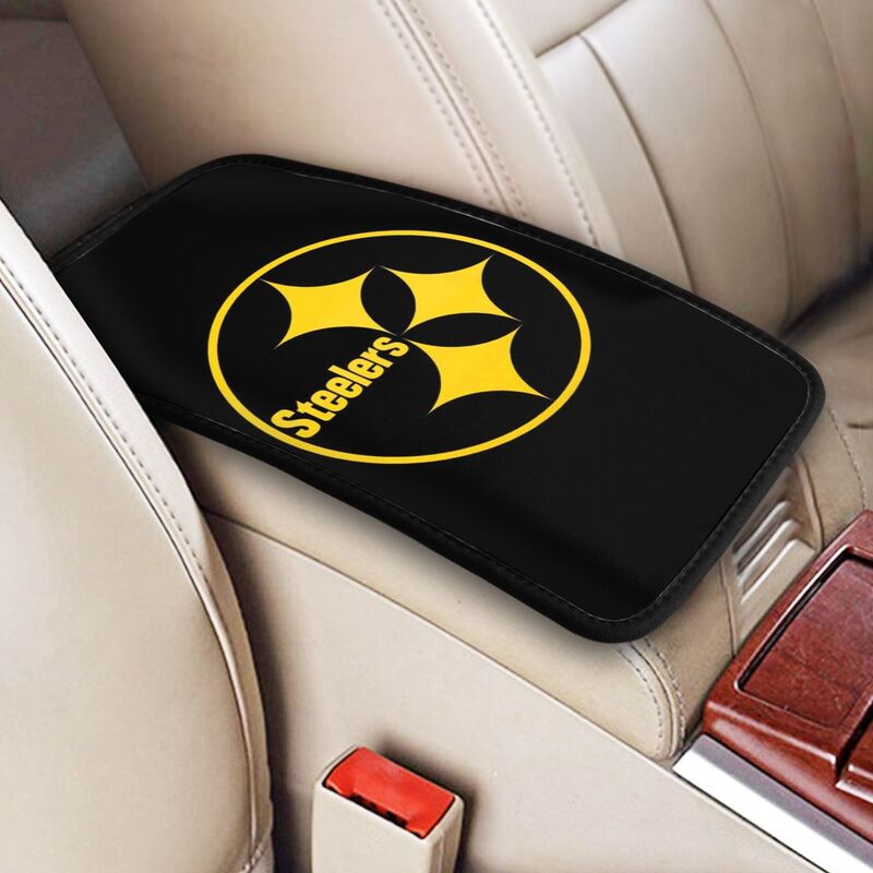 Car armrest box pad Pittsburgh Steelers 6 Printed central armrest box cushion protective pad