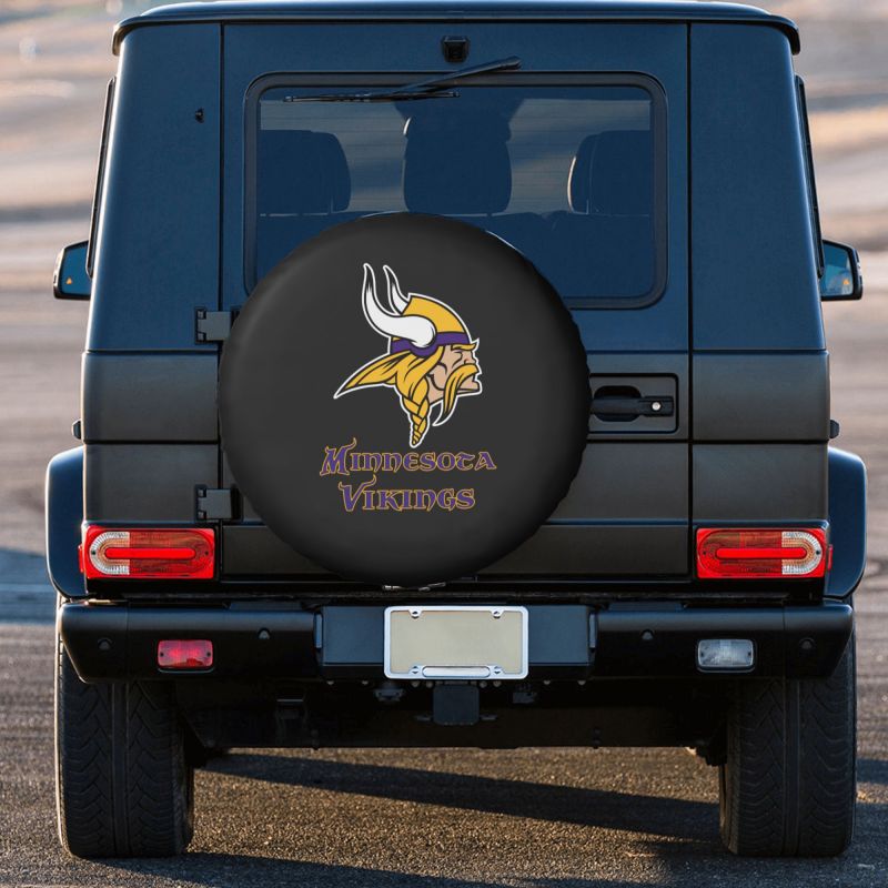 Minnesota Vikings Car tire protection cover spare tire waterproof and dustproof cover