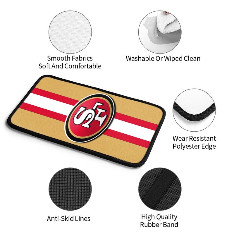 Car armrest box pad San Francisco 49ers Printed central armrest box cushion protective pad