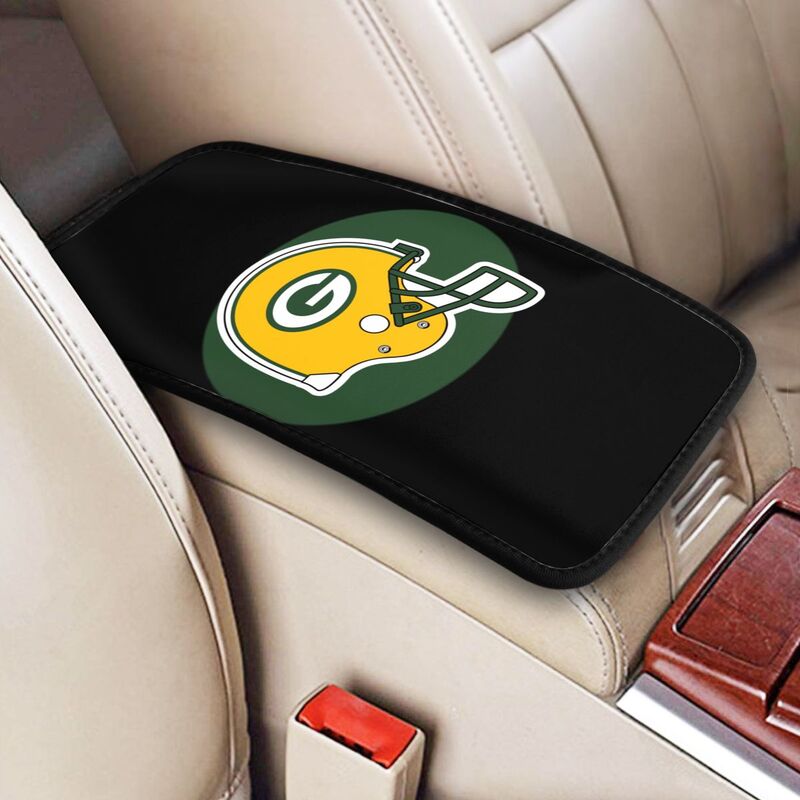 Car armrest box pad Green Bay Packers 4 Printed central armrest box pad protective pad