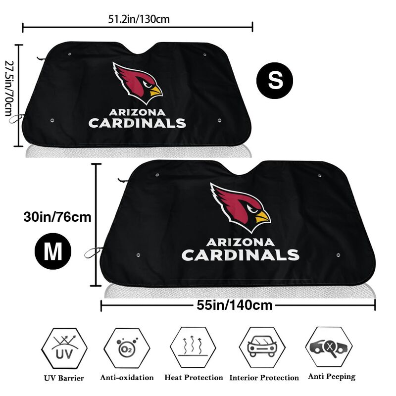 Arizona Cardinals 3 Print suitable for front Car windshield sunshades Car windshield sunshades
