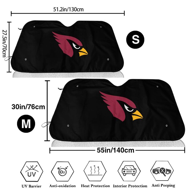 Arizona Cardinals Printing suitable for front Car windshield sunshades Car windshield sunshades