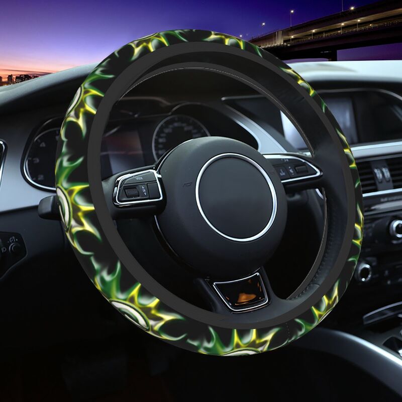 Green Bay Packers 3 Printed breathable anti slip cover elastic steering wheel cover