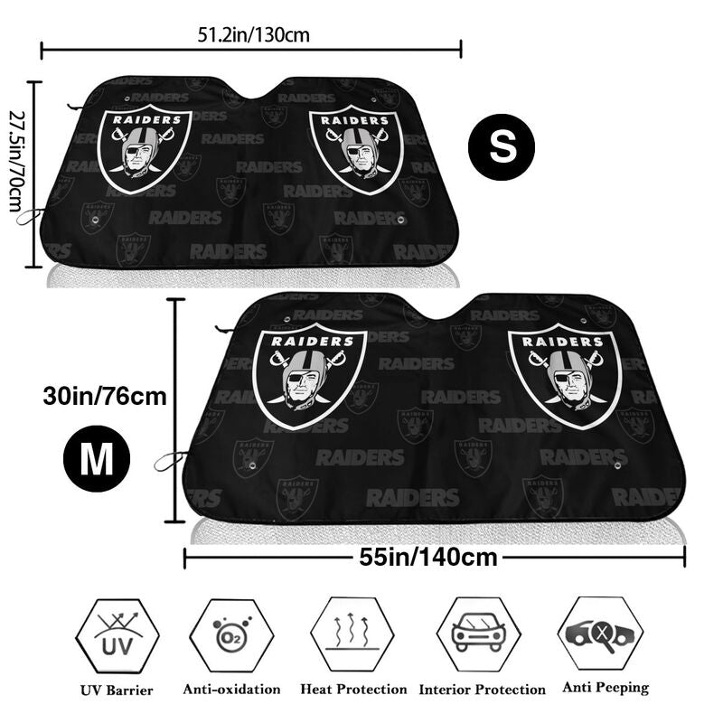 Las Vegas Raiders Print Car windshield sunshades is suitable for front Car windshield sunshades
