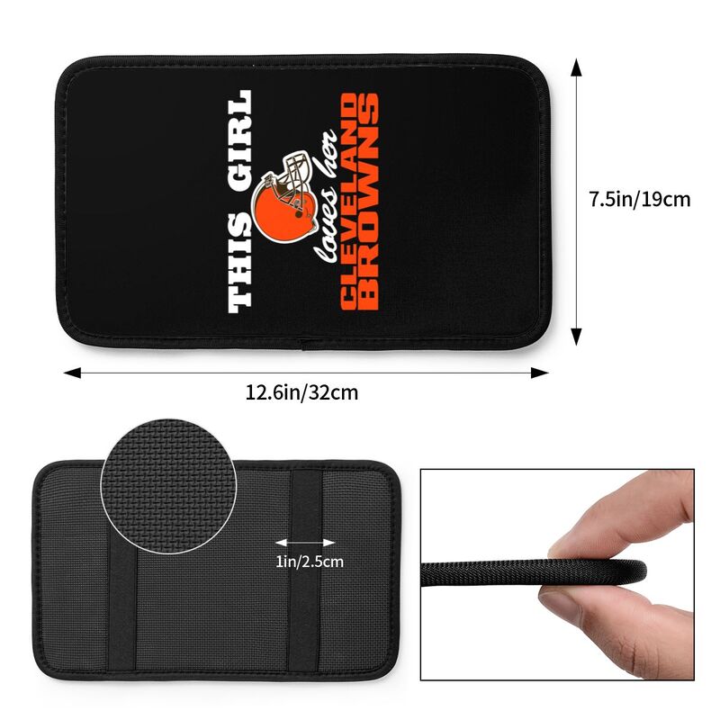 Cleveland Browns Printing car center console pad car armrest protective cover