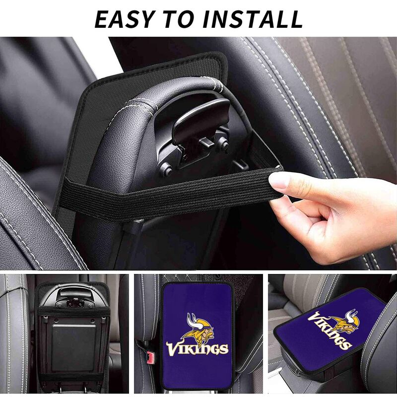 Minnesota Vikings Printed car armrest box pad elbow protection pad