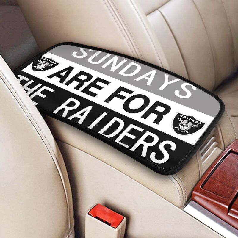 Las Vegas Raiders Personalized printed car armrest cover Car handrail box cushion