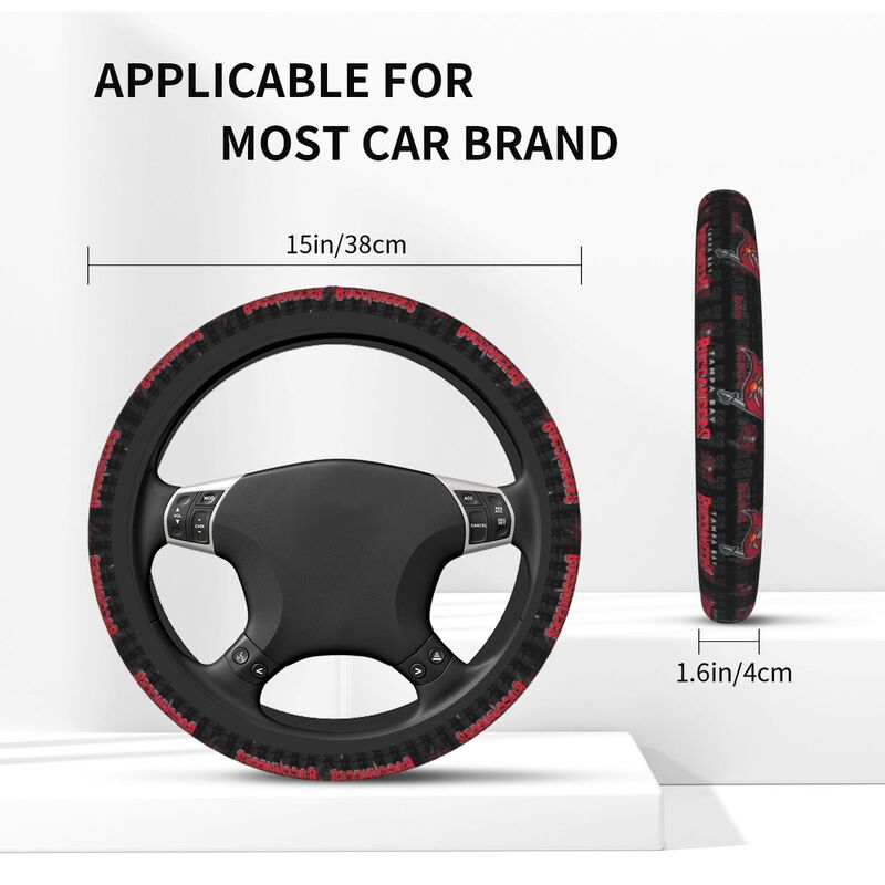 Tampa Bay Buccaneers Printed breathable elastic steering wheel cover anti slip cover