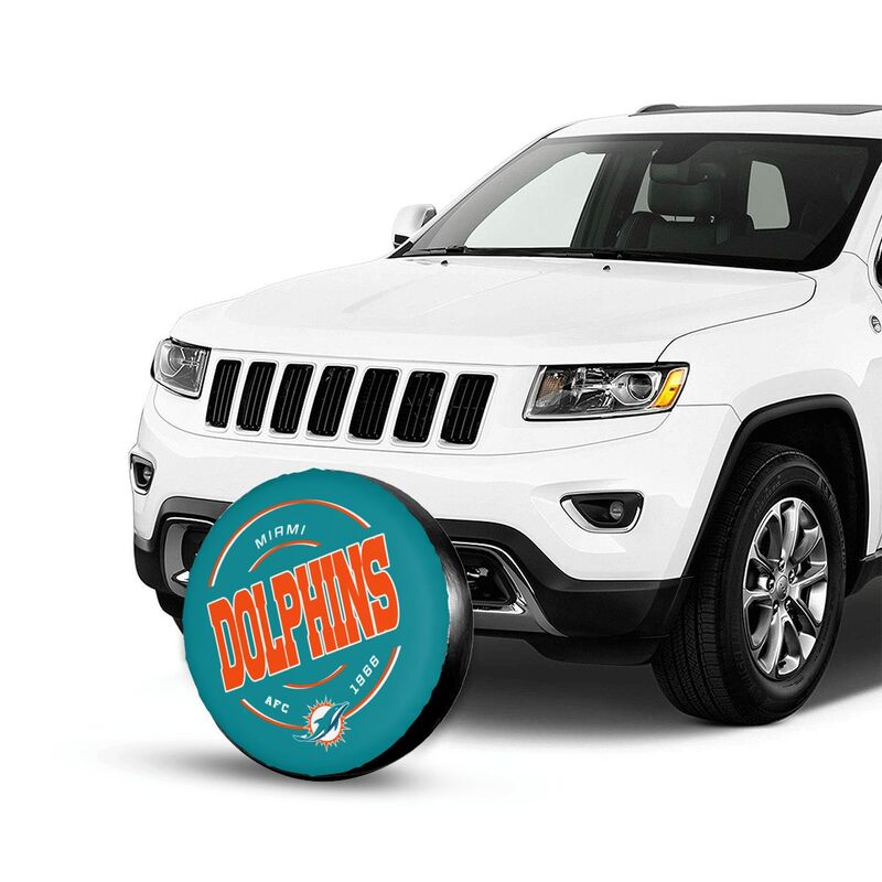 Miami Dolphins Printing car tire protection cover car spare tire dust protection cover