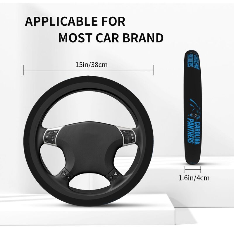 Carolina Panthers 1 Printed breathable elastic steering wheel protective cover