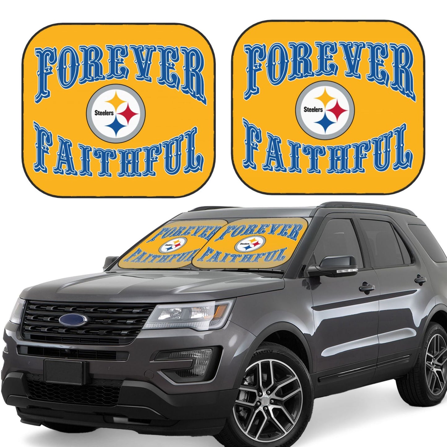 Pittsburgh Steelers Car front windshield sunshade UV resistant sunshade foldable
