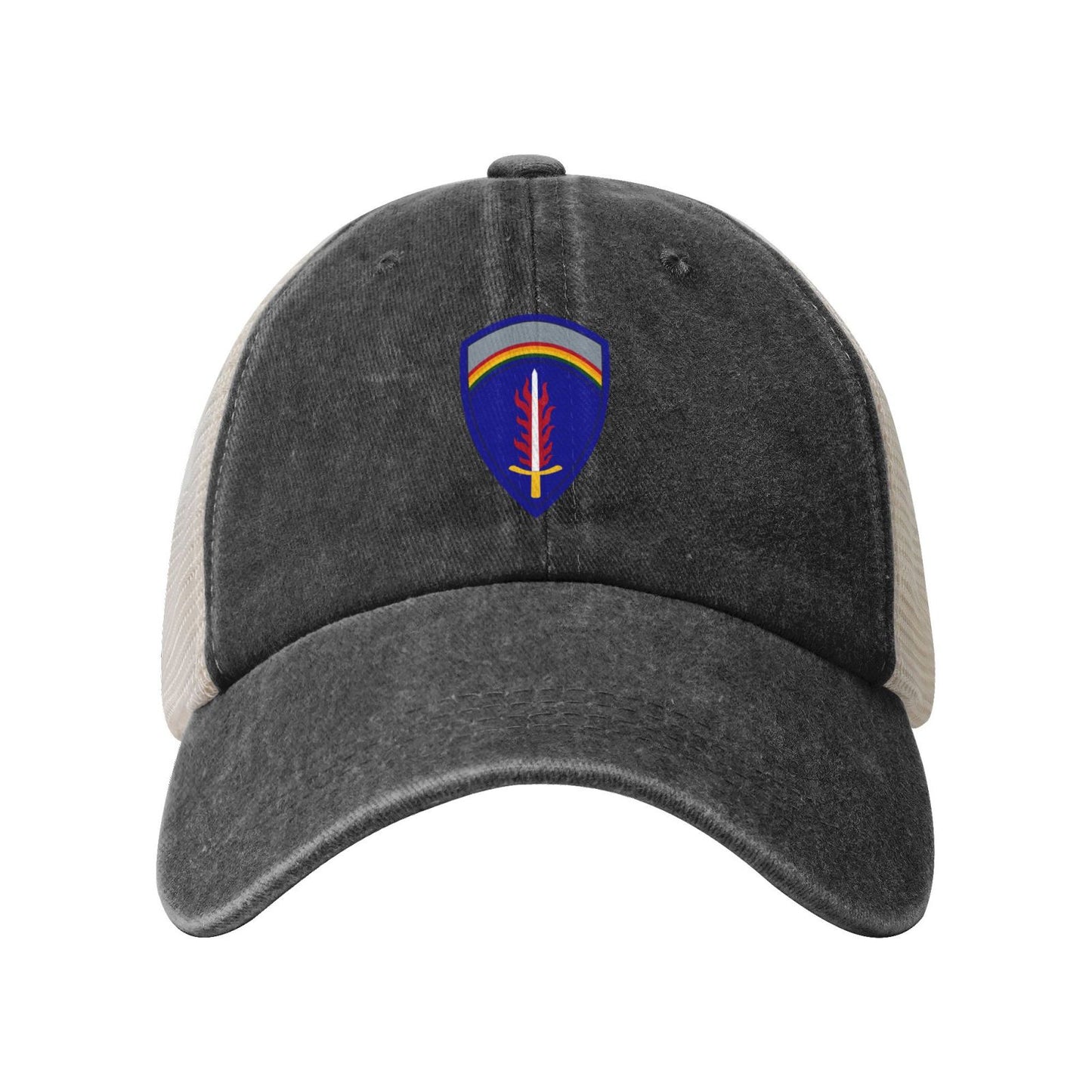 USAREUR Insignia Printed unisex baseball cap adjustable grid baseball cap veteran gift