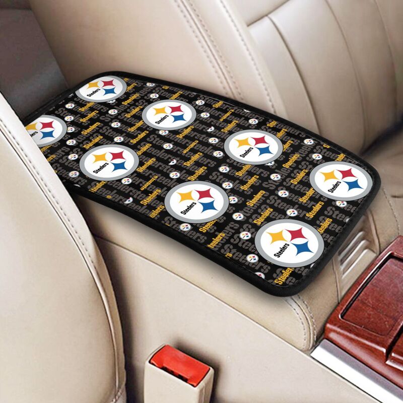 Car armrest box pad Pittsburgh Steelers Printed central armrest box elbow pad