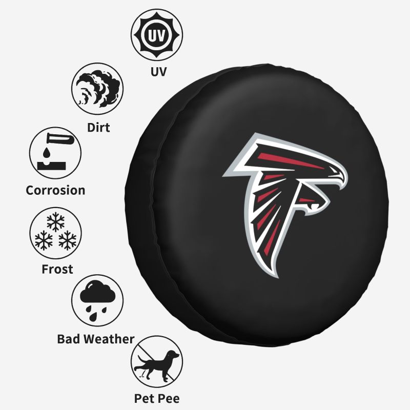 Atlanta Falcons Car tire protection cover spare tire waterproof and dustproof cover