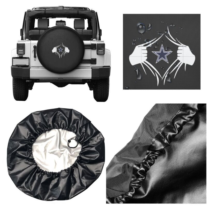 Dallas Cowboys 2 Print tire protection covers car sunscreen tire protection covers