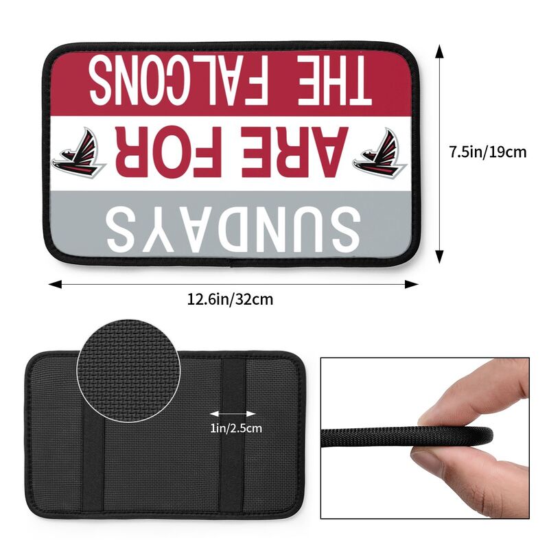 Atlanta Falcons Personalized printed car armrest cover Car handrail box cushion
