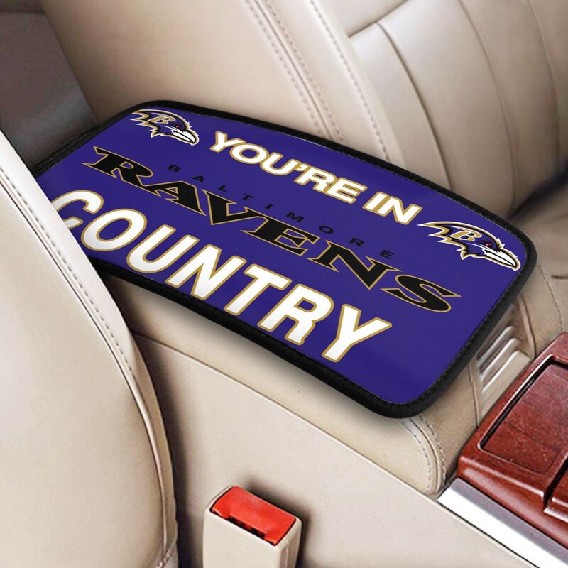 Baltimore Ravens Printed car armrest box pad elbow support pad