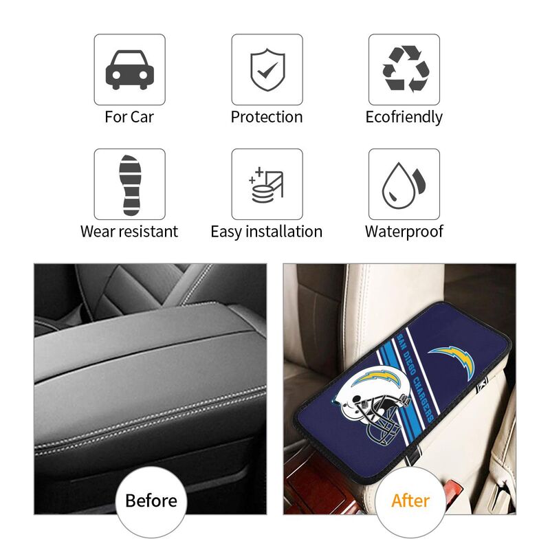 San Diego Chargers Print armrest protective cover car armrest box cushion
