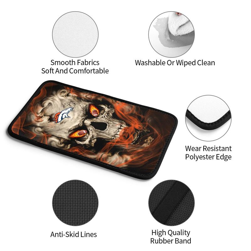 Denver Broncos Printed car armrest box pad elbow support anti slip pad