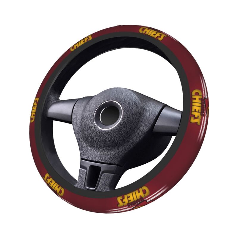 Kansas City Chiefs Printed elastic steering wheel cover anti slip breathable