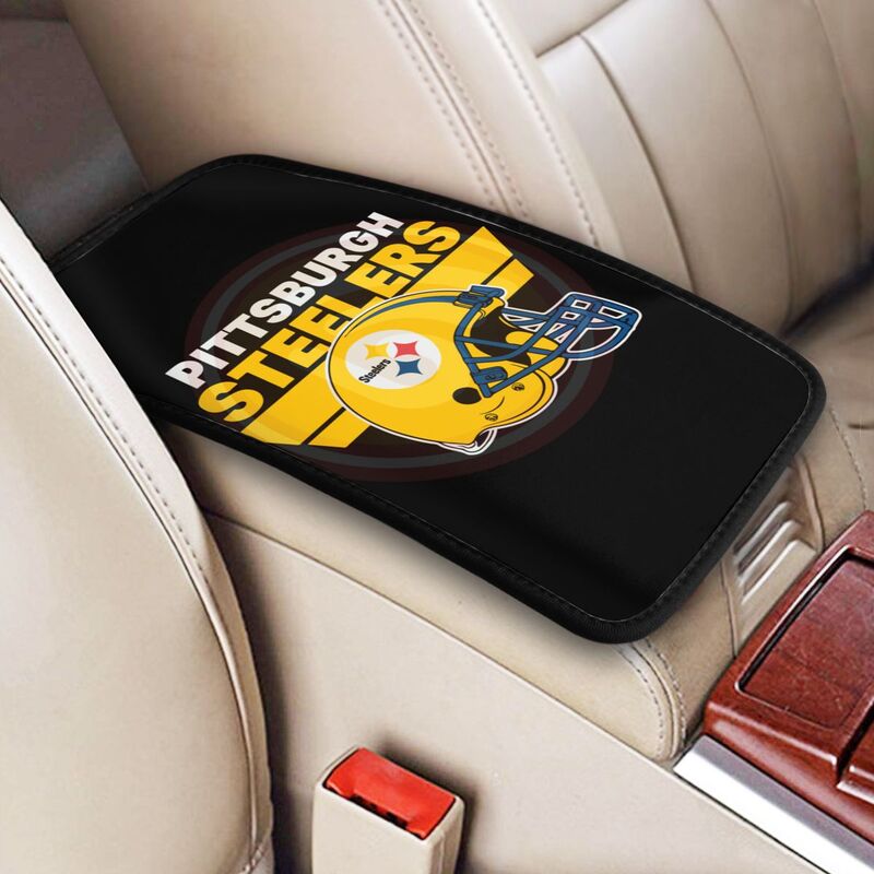 Car armrest box pad Pittsburgh Steelers 3 Printed central armrest box pad protective pad