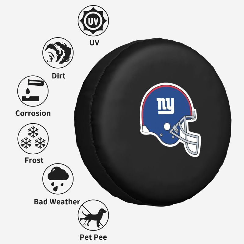 New York Giants 3 Car tire protective cover waterproof and dustproof tire cover