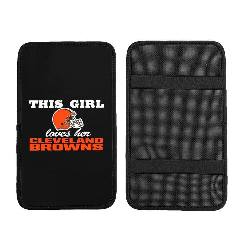 Cleveland Browns Printing car center console pad car armrest protective cover