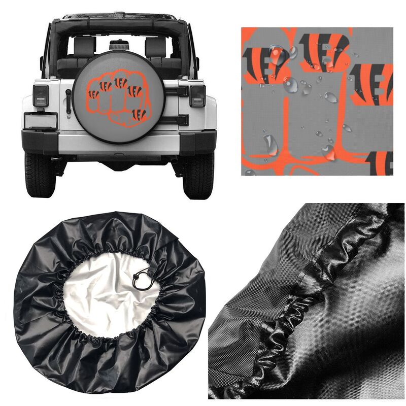 Cincinnati Bengals 2 Print tire protection cover car spare tire dust protection covers