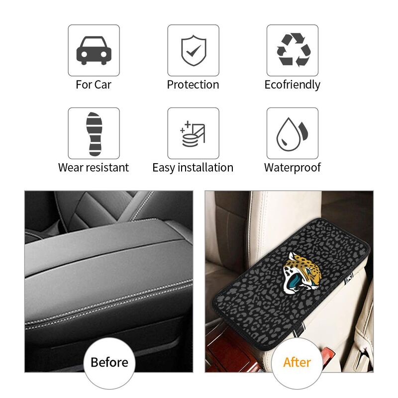Jacksonville Jaguars print Car handrail box cushion Personalized car armrest cover