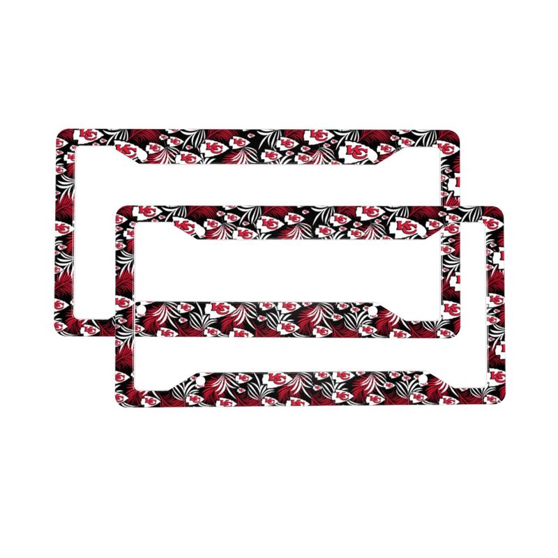 Kansas City Chiefs Print Car license plate frame four hole license plate holder (one pair)