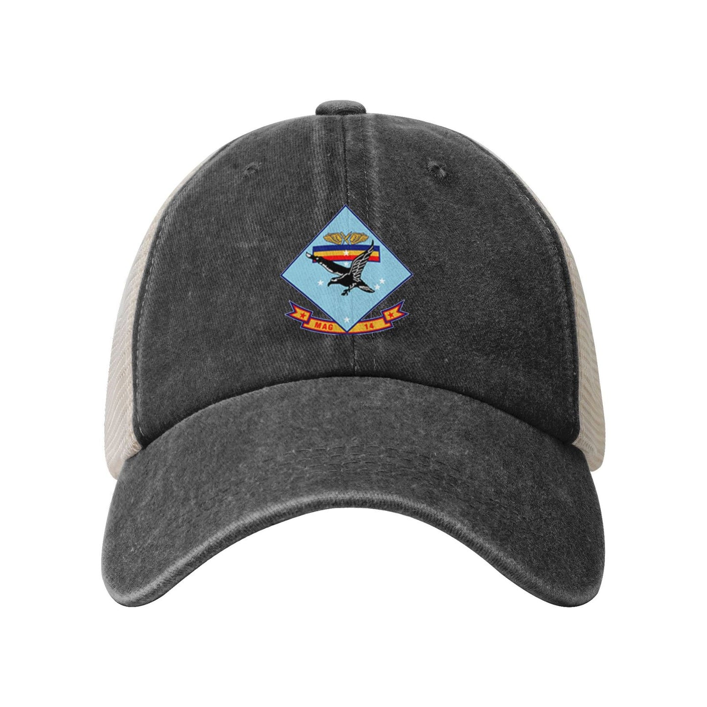 MAG 14 Insignia Printed unisex baseball cap adjustable grid baseball cap veteran gift