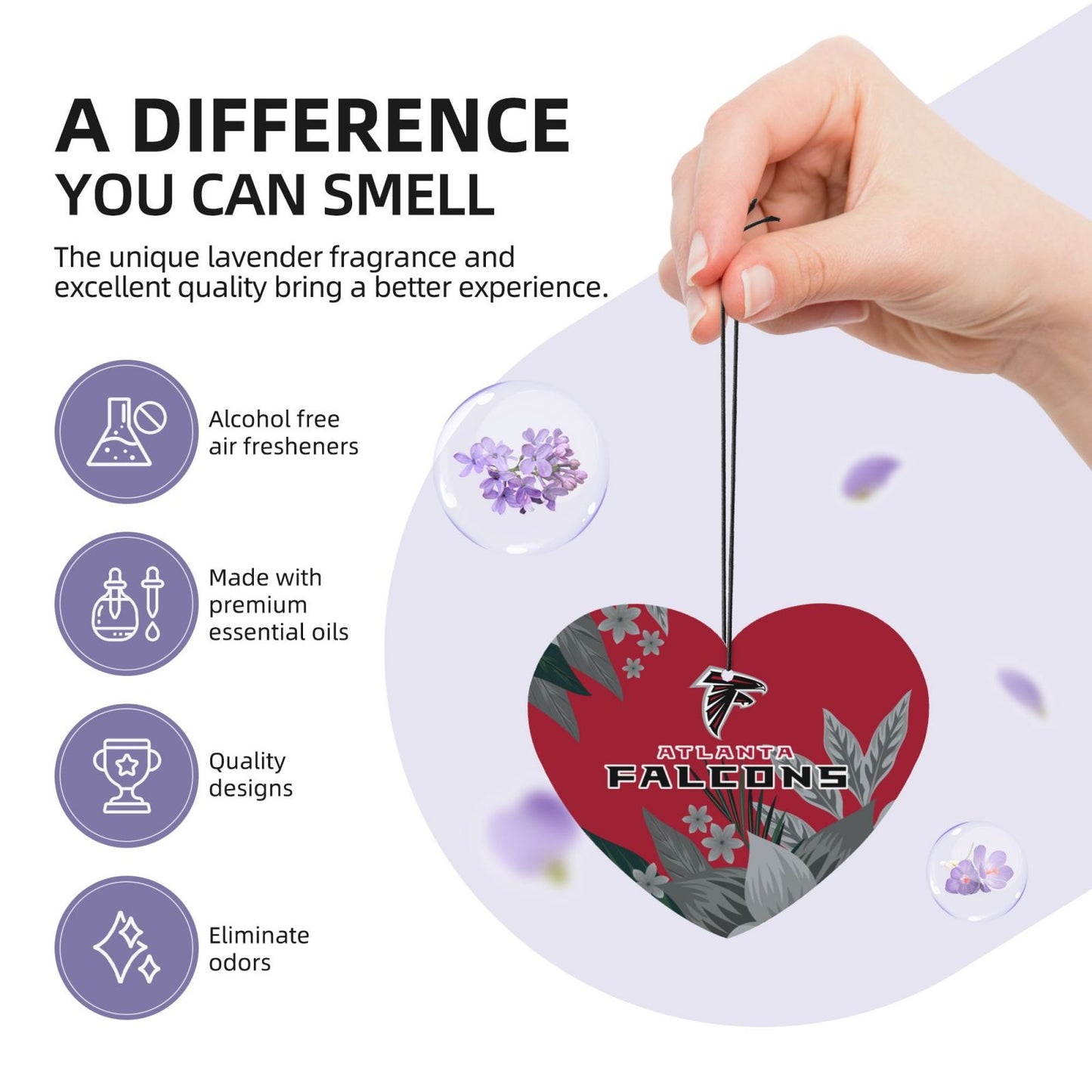 4pcs- Atlanta Falcons car aromatherapy tablets Car Air Fresheners Cards Set