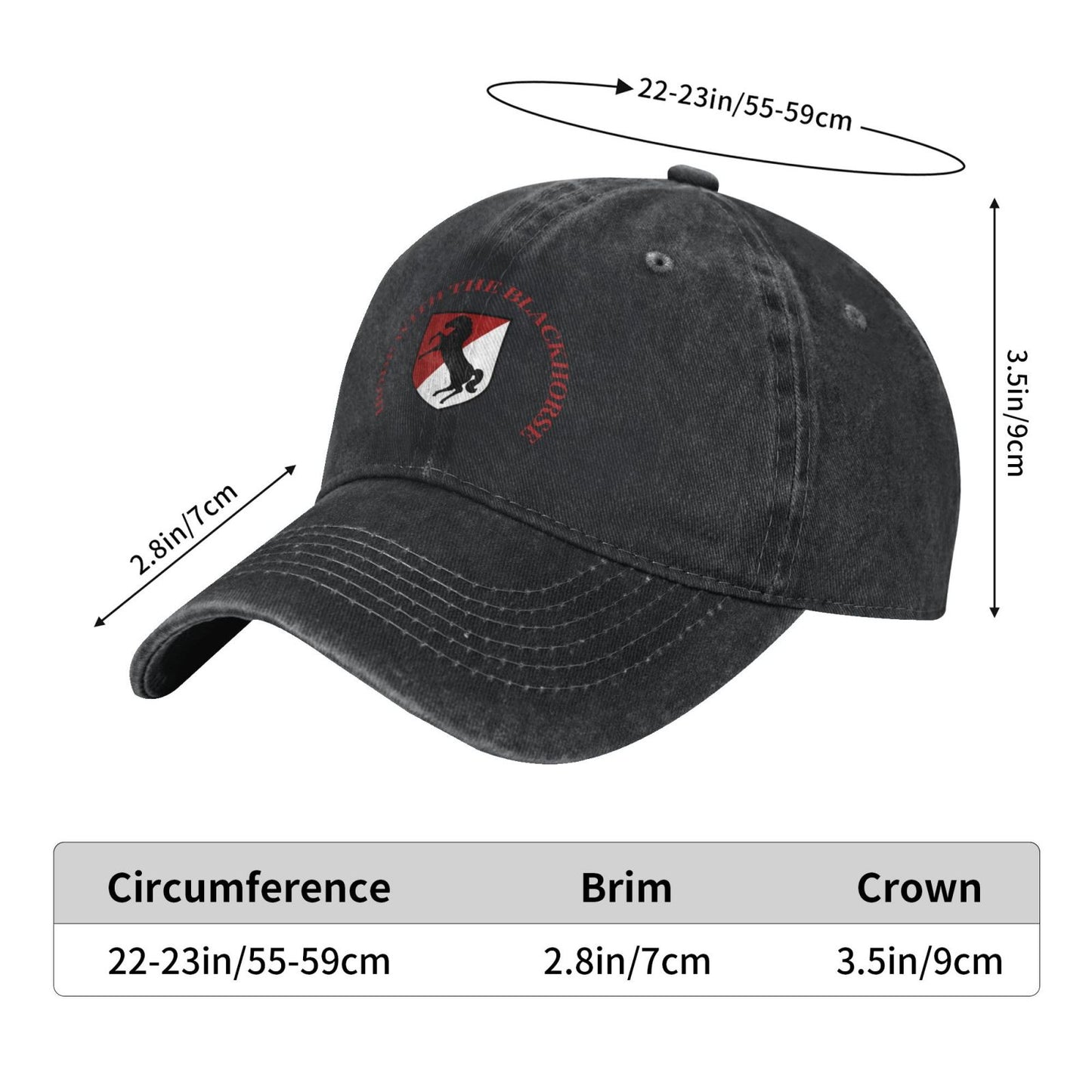 IRODE WITH THE BLACKHORSE Printed unisex baseball cap adjustable cap veteran gift