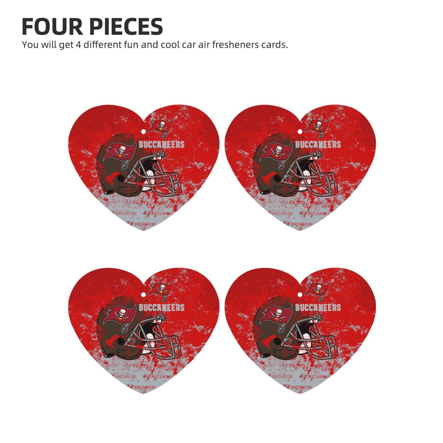 4-pcs Tampa Bay Buccaneers Car Air Fresheners Cards Set car aromatherapy tablets