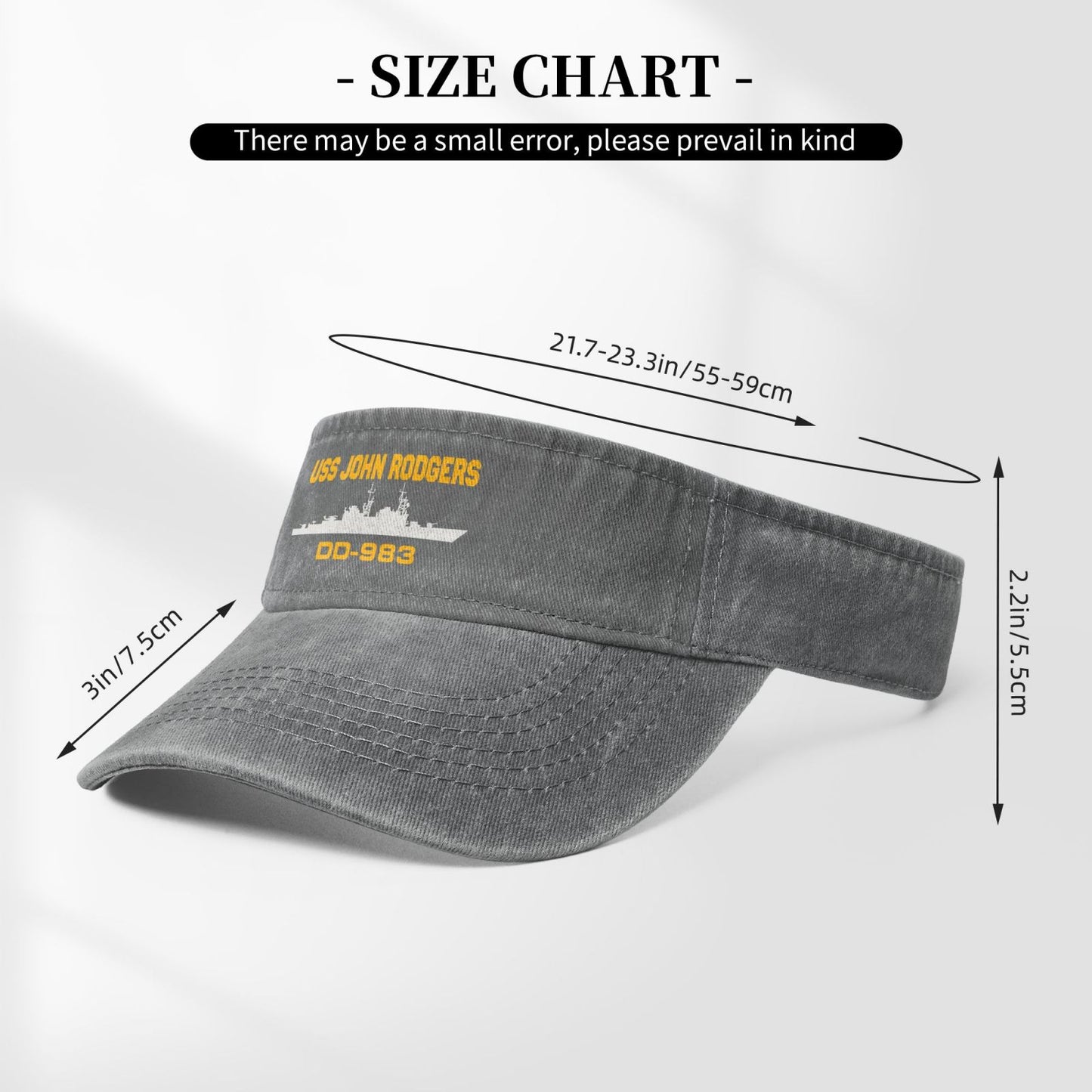 USS John Rodgers (DD-983) Printed adjustable Empty Top Baseball Sun Cap unisex outdoor sports hat veterans gift