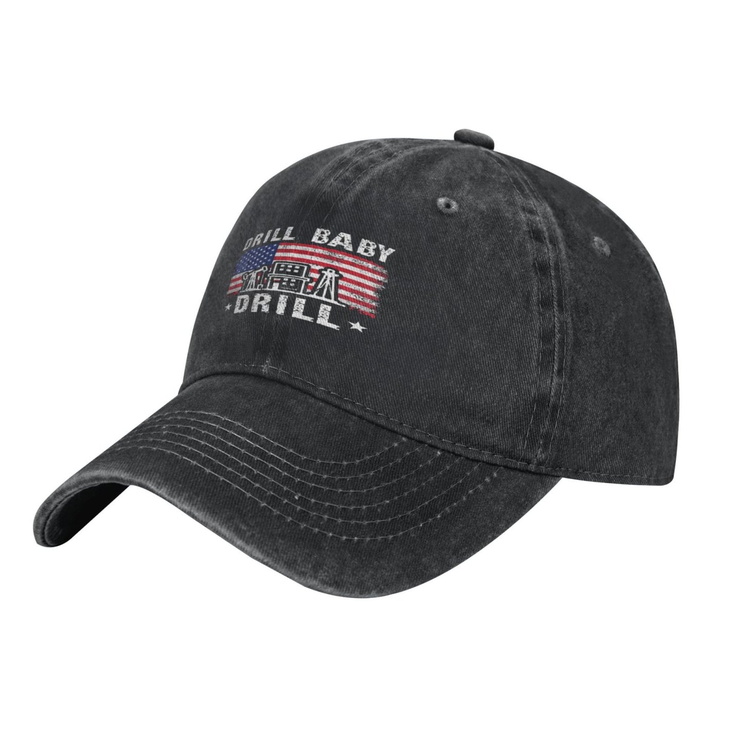 DRILL BABY DRILL Printed unisex baseball cap adjustable cap veteran gift