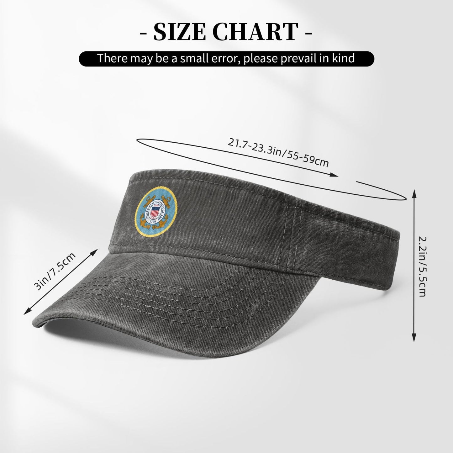 USCG S W Printing adjustable Empty Top Baseball Sun Cap unisex outdoor sport hat veterans gift
