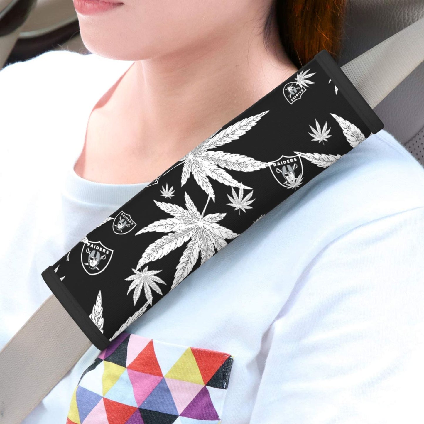 Las Vegas Raiders Car seat belt protection cover Adult seat belt protection cover