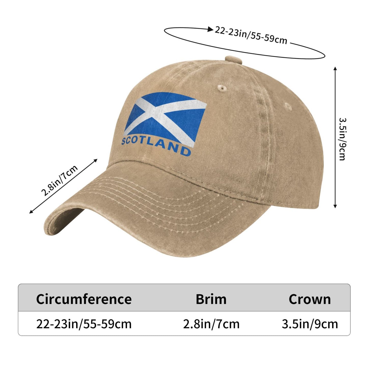 Scotland Printed unisex baseball cap adjustable cap outdoor trucker hat veterans Gifts