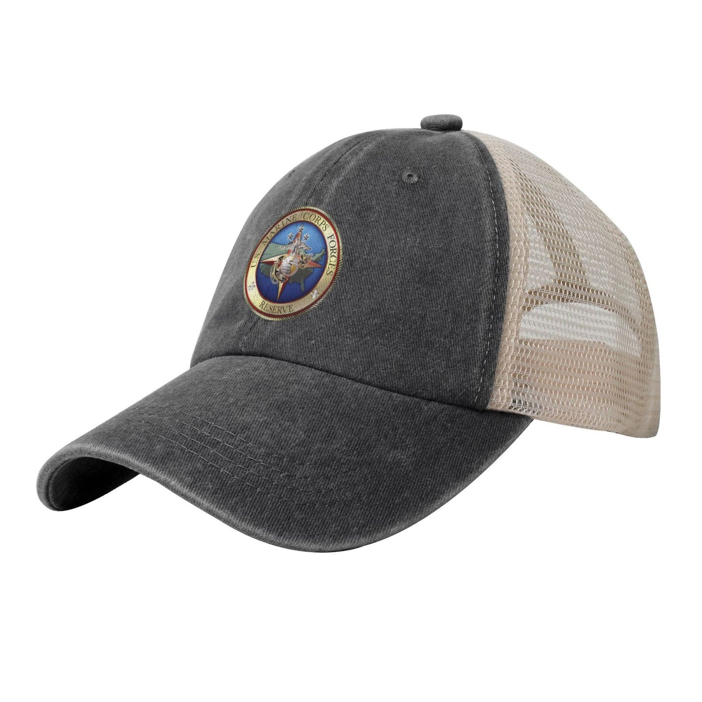 Marine Forces Reserve Insignia Printed unisex baseball cap adjustable grid baseball cap veteran gift
