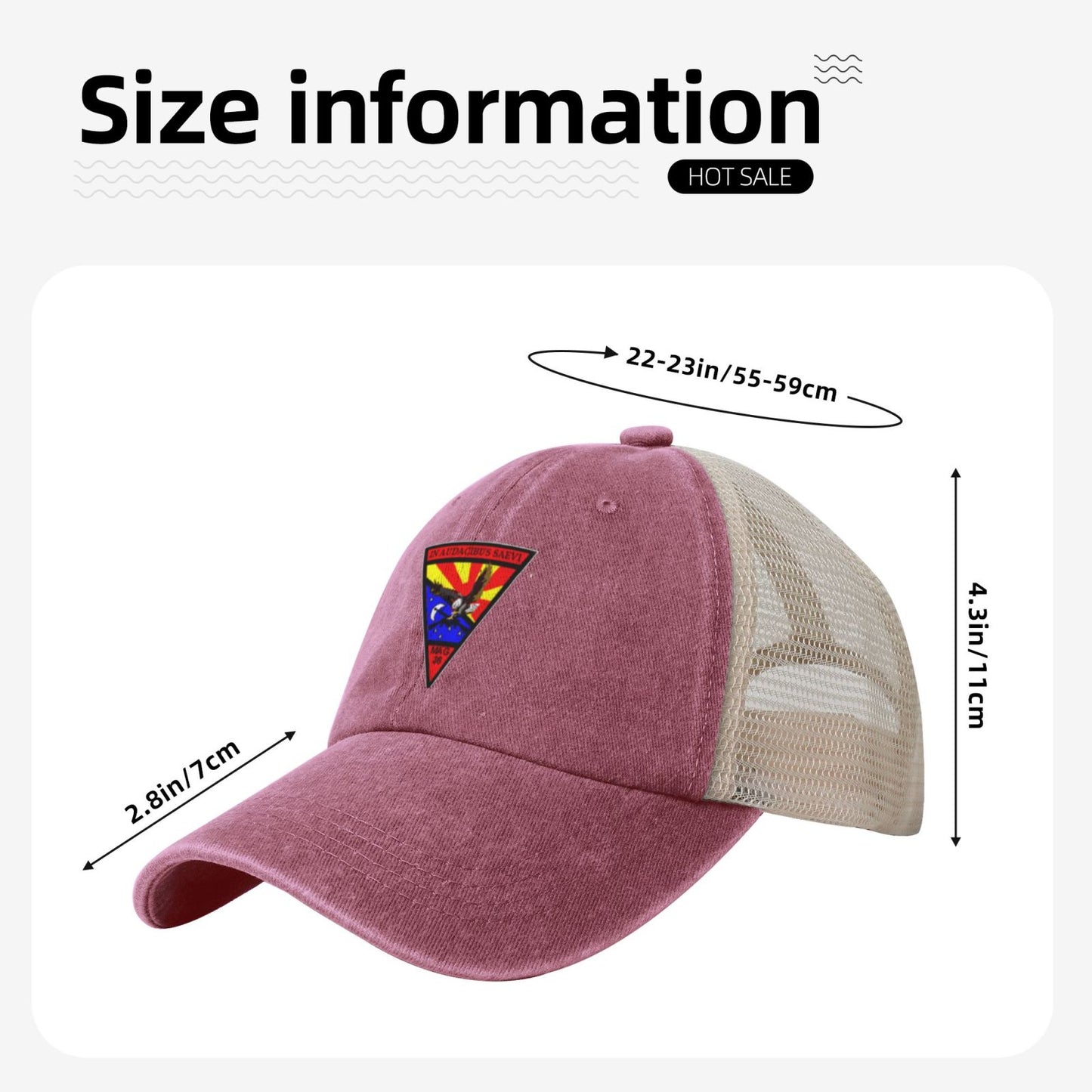 MAG36 Printed unisex baseball cap adjustable grid baseball cap veteran gift