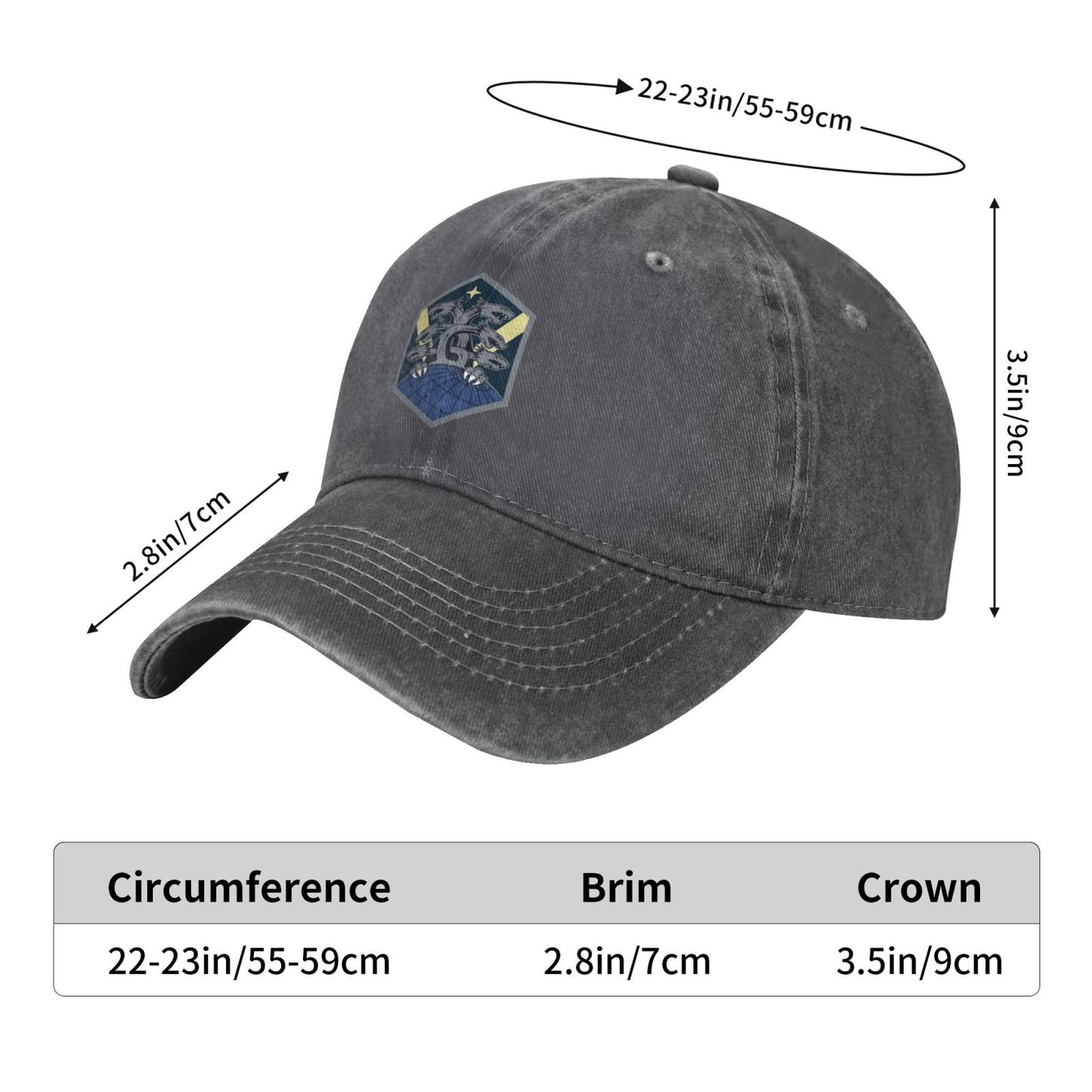 Emblem Of Space Base Delta 1 Printing unisex baseball cap adjustable cap veteran gift