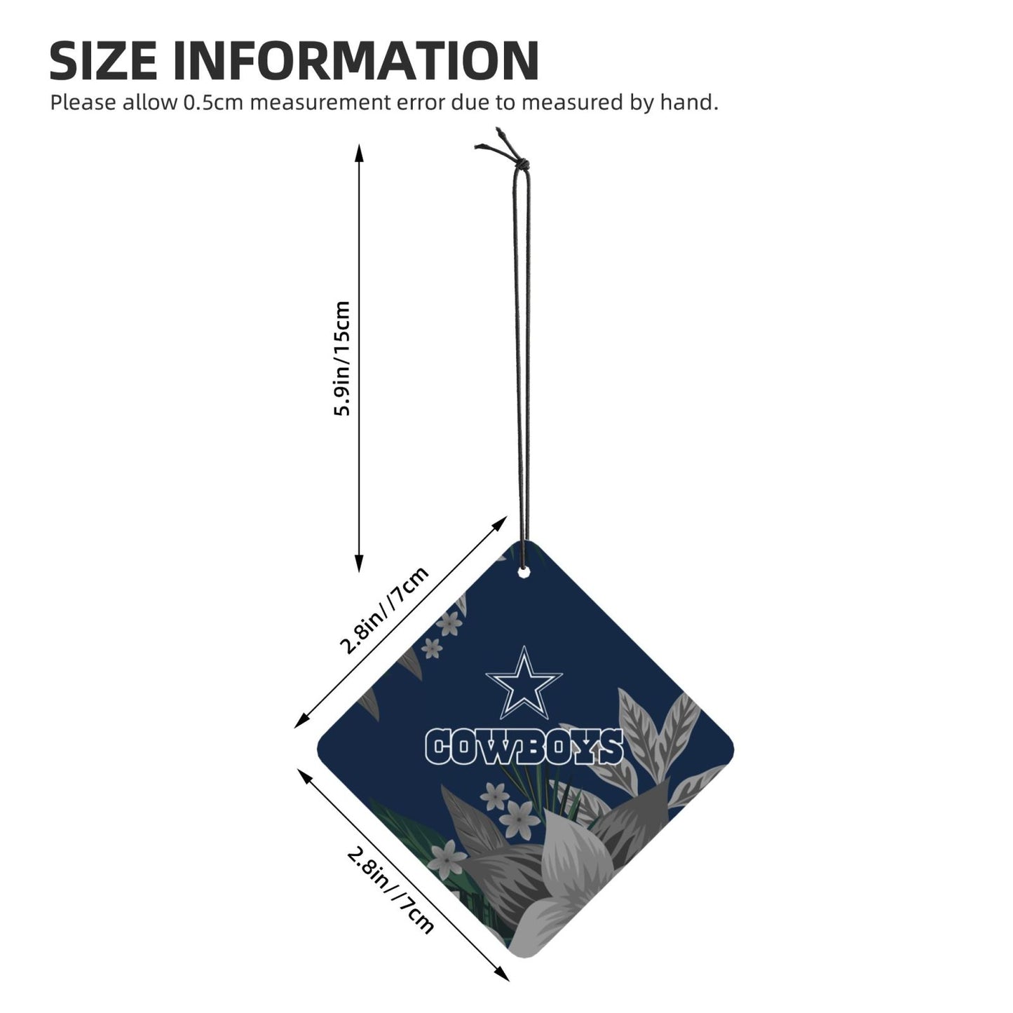 4pcs- Dallas Cowboys car aromatherapy tablets Car Air Fresheners Cards Set