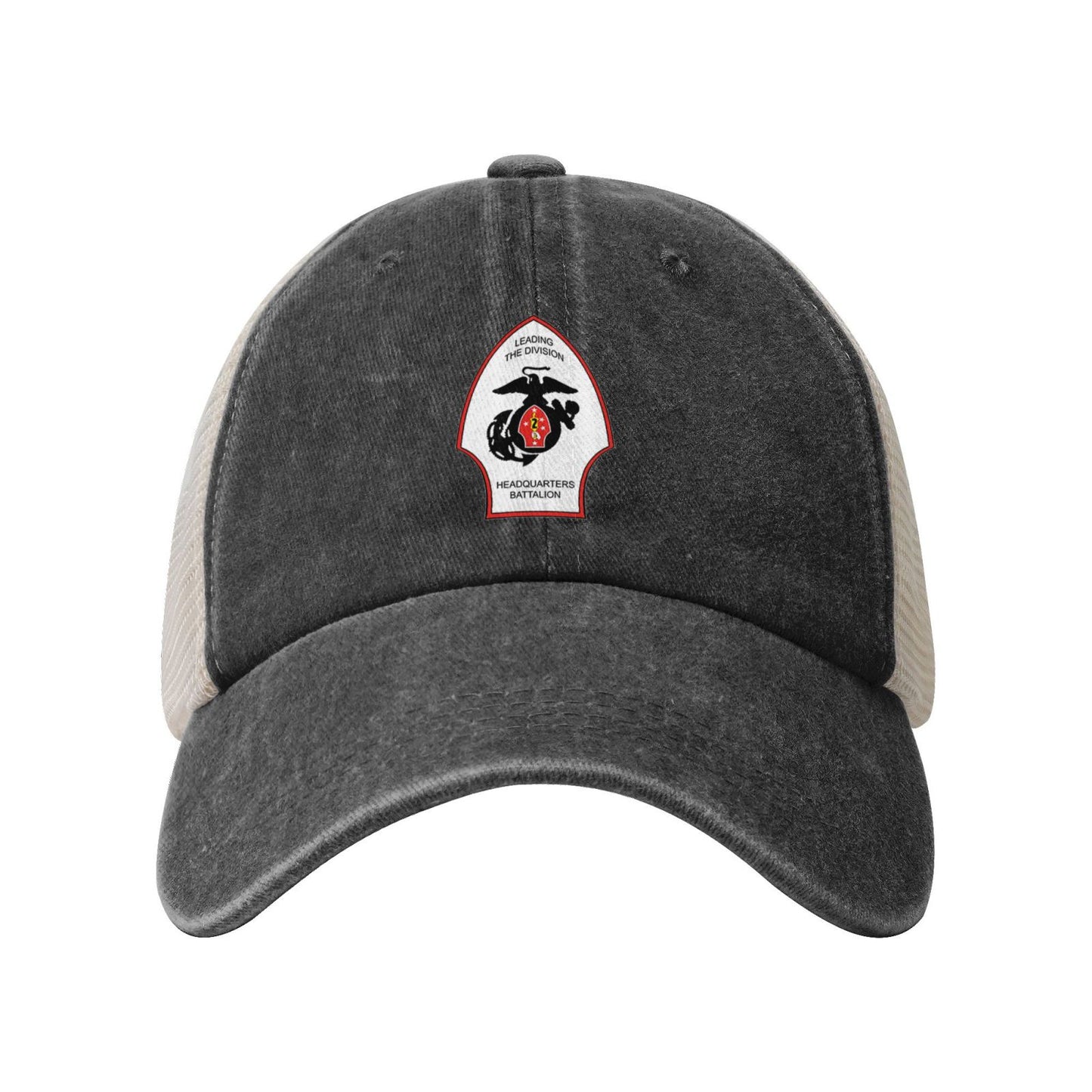 HQBN 2nd Mar Div Printed unisex baseball cap adjustable grid baseball cap veteran gift