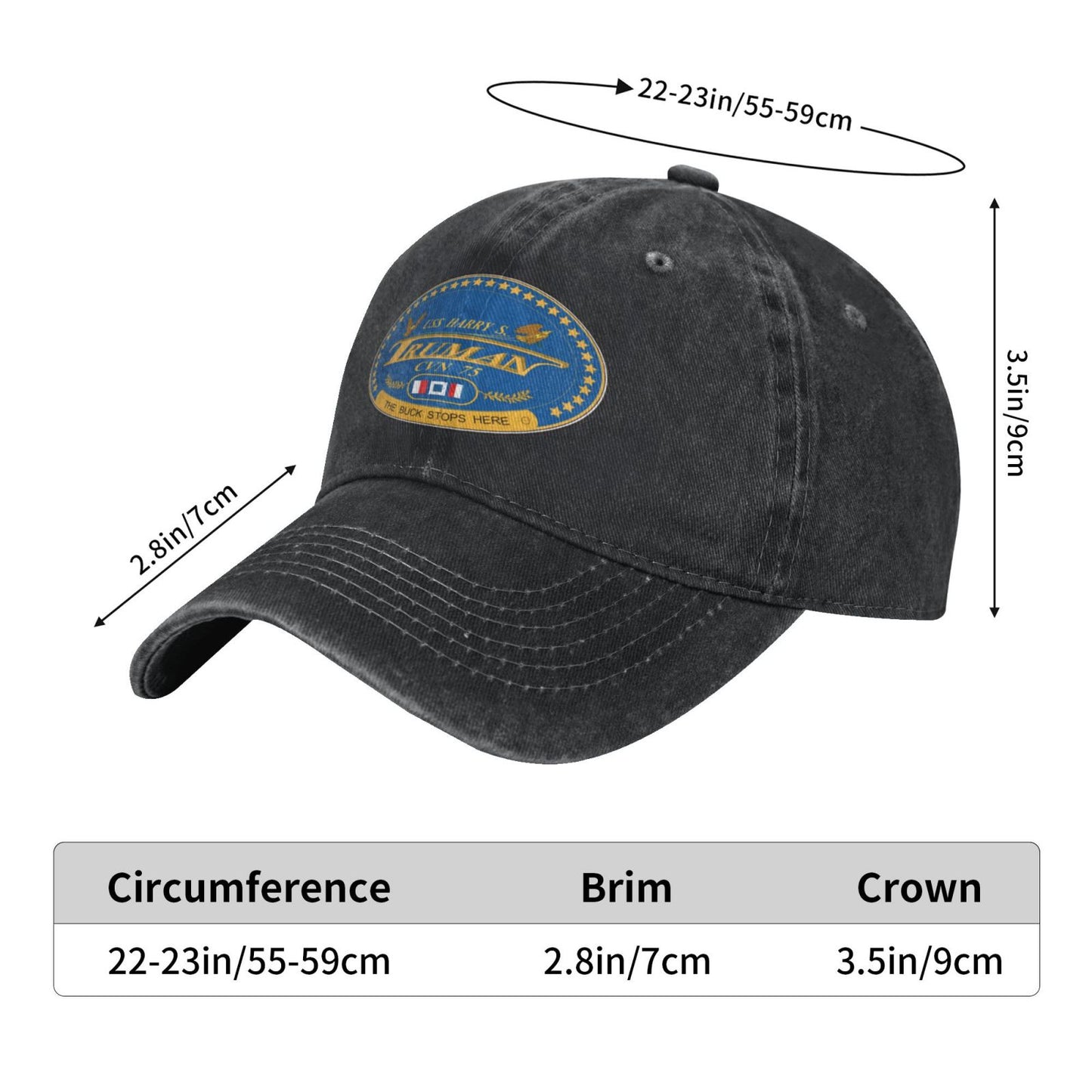 USS Harry S. Truman (CVN-75) Printed unisex baseball cap adjustable cap veteran gift