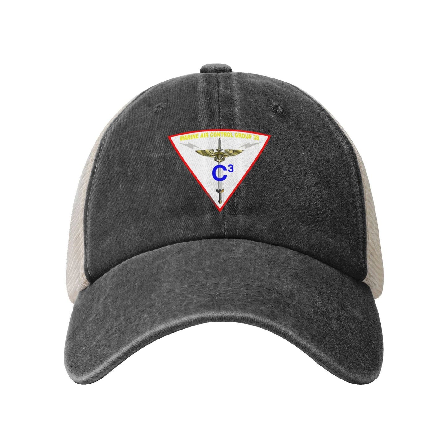 MACG 38 Insignia Printed unisex baseball cap adjustable grid baseball cap veteran gift