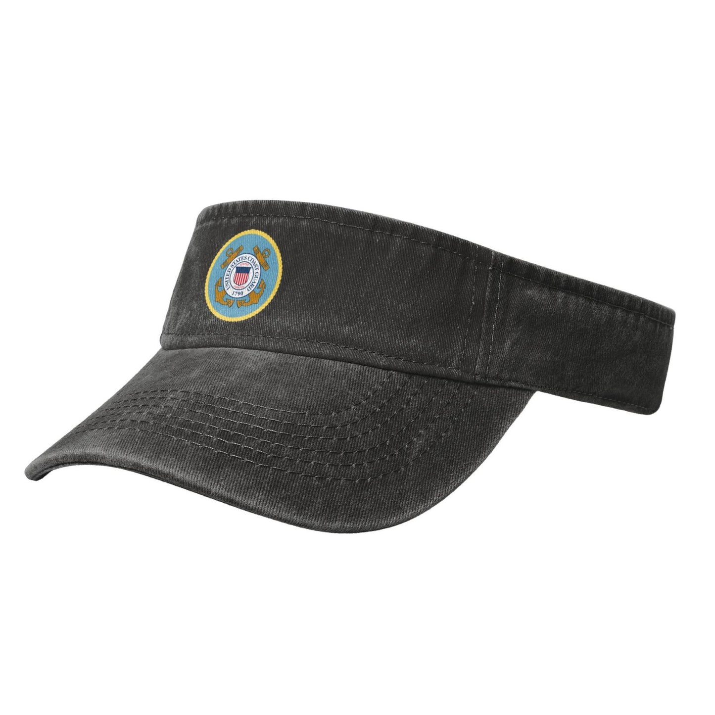 USCG S W Printing adjustable Empty Top Baseball Sun Cap unisex outdoor sport hat veterans gift