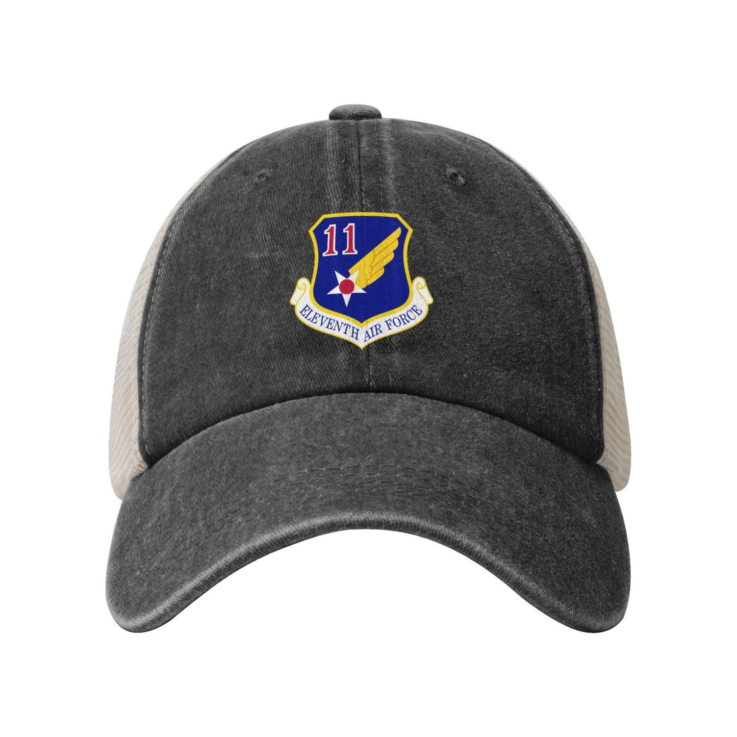 Eleventh Air Force-Emblem Printed unisex baseball cap adjustable grid baseball cap veteran gift
