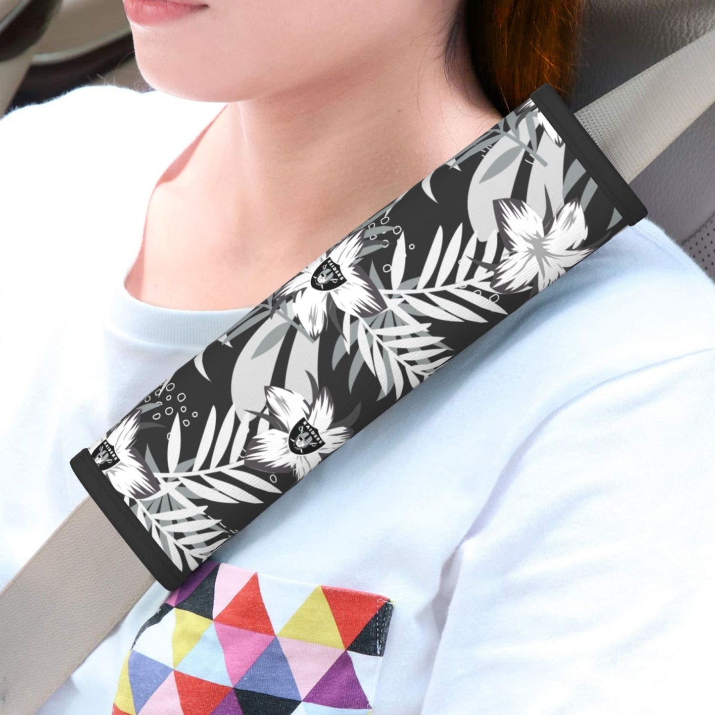 Las Vegas Raiders Car seat belt protection cover Adult seat belt protection cover